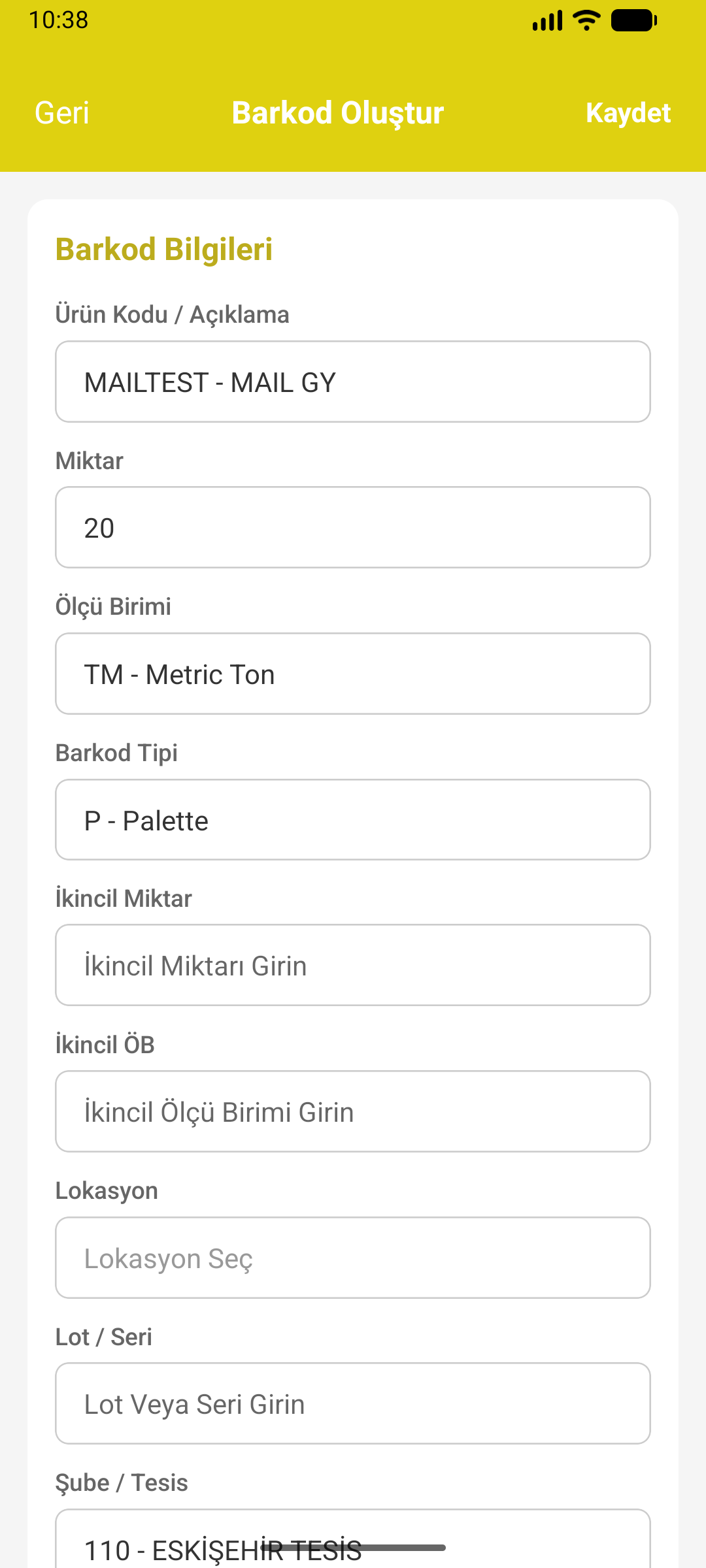 WMS Barkod